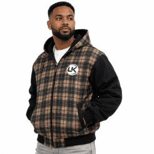 Bomber à Capuche Carreaux Premium